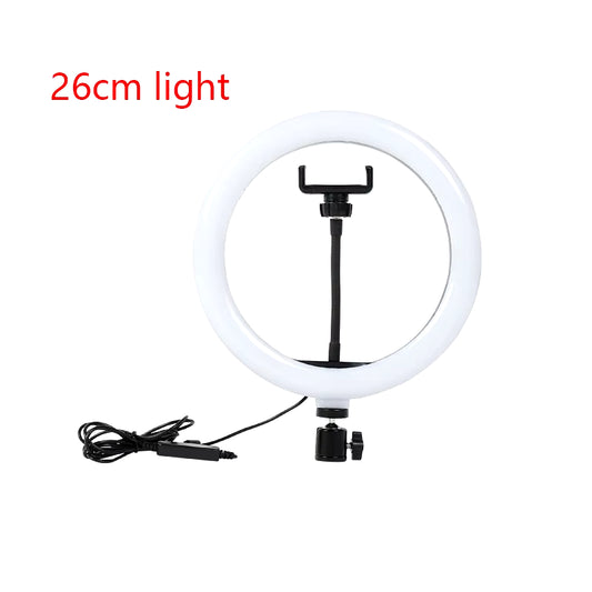 Mobile Selfie Ring Light Photography Light Led Rim of Lamp with Mobile Holder Large Tripod Stand for Youtube RGB Tok Ringlight